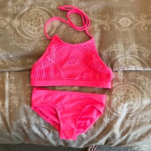 Justice girls hot pink bikini size 7